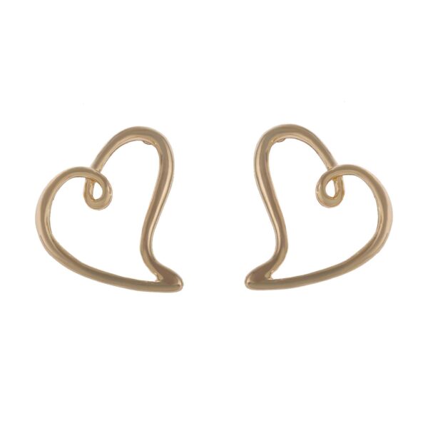 Minimalist and creative design with hollowed out personalized alloy heart earrings, elegant and versatile Valentine's Day fashion style - Image 5