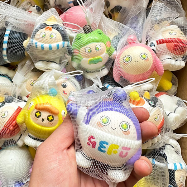 Netbag Egg Boy Party Pinch Music Stress Relief Toy Slow Rebound Ventilatory Artifact Cartoon Stress Relief Student Small Gift Item