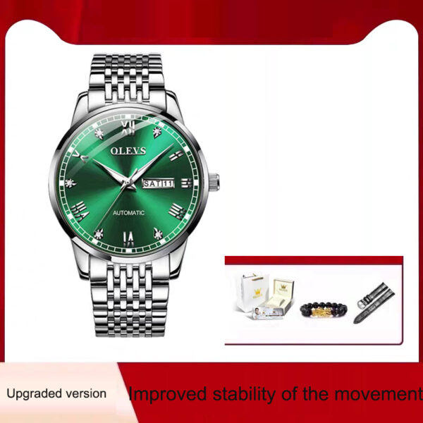 Men's Watch Men's Mechanical Watch Fully Automatic Simple Wind Waterproof Night Light Watch - Image 8