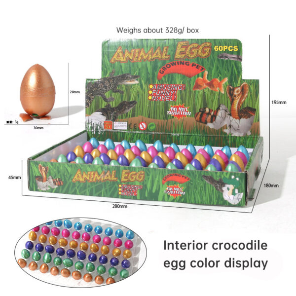 Dinosaur egg children soak in water to expand hatching small toys cracked shell simulation animal - Image 8