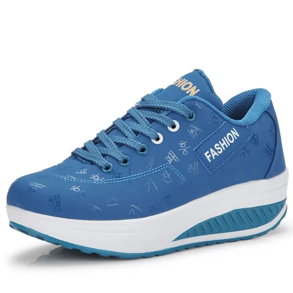 Lace Up Rocker Sole Sneakers - Image 3