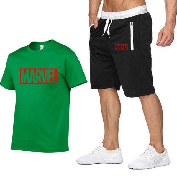 Summer Casual Cotton T Shirts+Shorts Men Sets Brand Clothing Two Pieces Tracksuit - Image 17