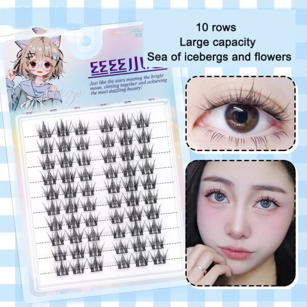 Sunflower Comics Pure Desire Eyelash Simulation Natural Thickening Large Segmented Trilogy False Eyelash Laziness - Image 4
