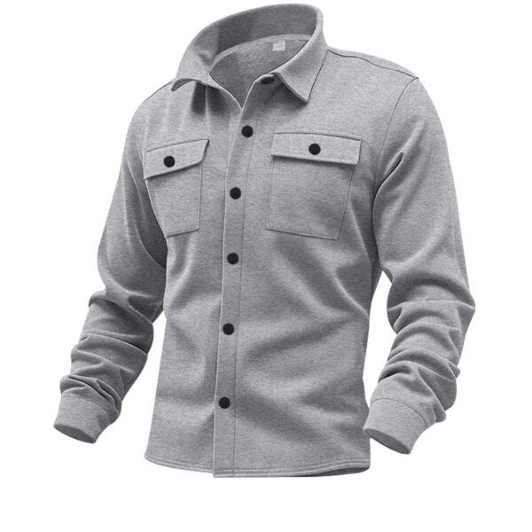 American casual men's single breasted solid color casual jacket jacket for men - Image 8