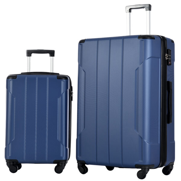 Hardshell Luggage Sets 3 Pcs Spinner Suitcase with TSA Lock Lightweight 20''24''28'' Blue + ABS - Image 6