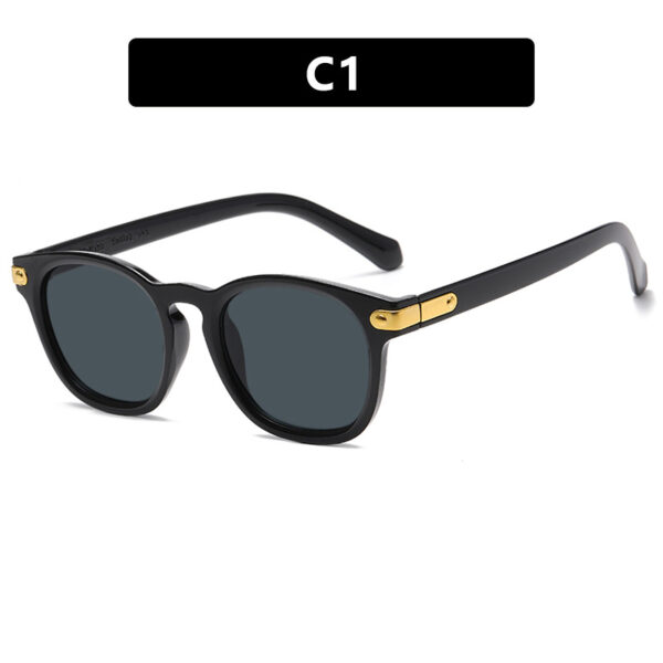 Retro round frame sunglasses for men, new ins sunscreen street photography, personalized and fashionable sunglasses - Image 6