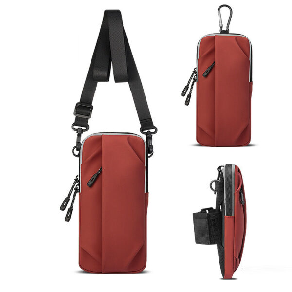 Running mobile phone arm bag for men and women, single shoulder diagonal cross bag, wrist bag, fitness sports travel equipment, - Image 5