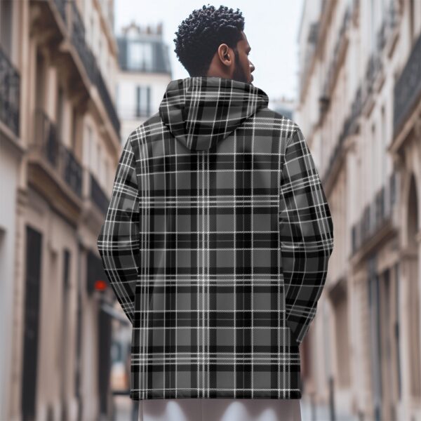 Cotton jacket with 3D checkered print for men thick velvet cotton jacket with inner lining - Image 5