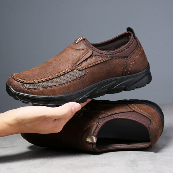 Men's shoes, fashionable and breathable, men's business shoes, British lazy shoes, dad's single shoes, casual shoes, men's shoes - Image 9