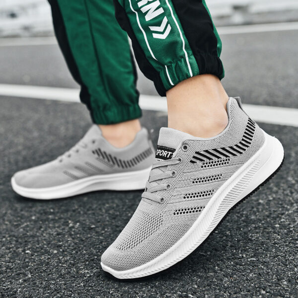 Men's soft soled comfortable running casual shoes Flyknit sports shoes Men's casual shoes - Image 3