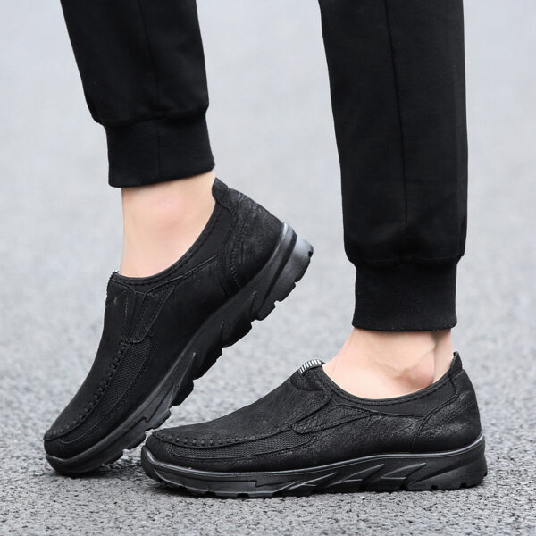 Men's shoes, fashionable and breathable, men's business shoes, British lazy shoes, dad's single shoes, casual shoes, men's shoes - Image 4
