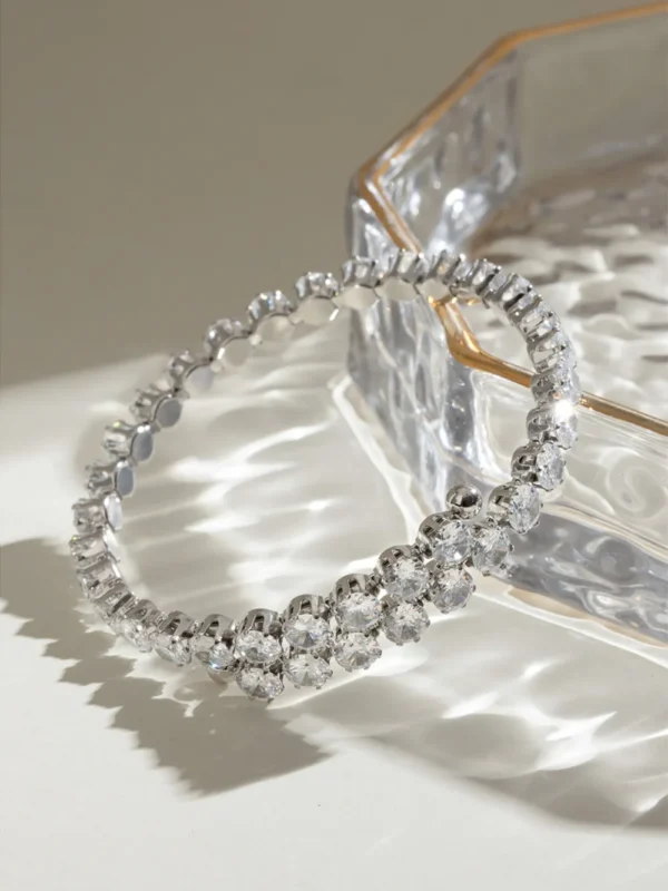 Stainless Steel Inlaid Zircon Bracelet - Image 6