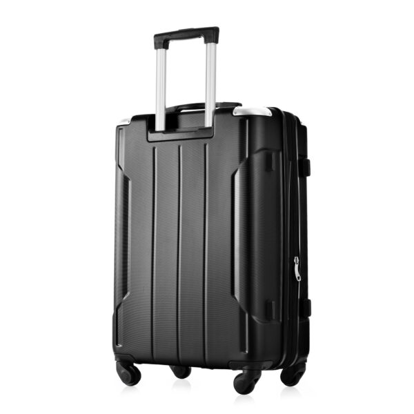 Hardshell Luggage Sets 3 Pcs Spinner Suitcase with TSA Lock Lightweight 20''24''28'' Black + ABS - Image 5