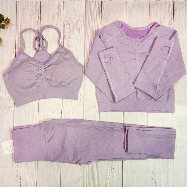 Yoga Clothing Set Sports Suit Women Sportswear Sports Outfit Fitness Set Athletic Wear Gym Seamless Workout Clothes For Women - Image 14