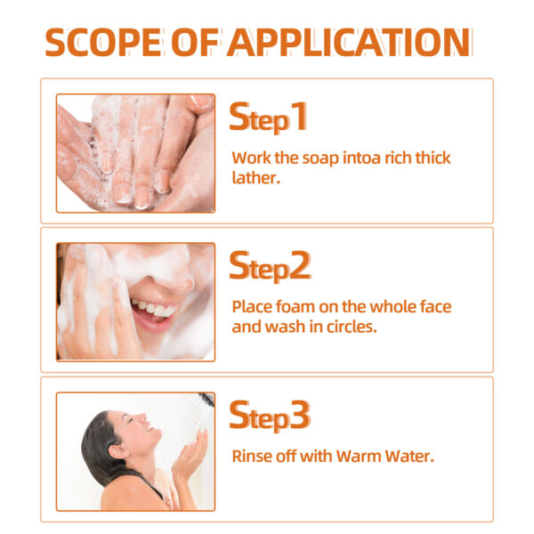 Turmeric Face Soap, Face Repair Gentle Cleansing, Fade Spots And Smooth Fine Lines Cleaner Soap - Image 5