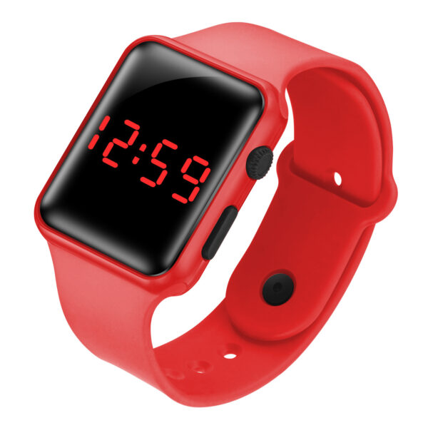 LED electronic watch/student fashion sports LED Apple square silicone electronic watch - Image 8