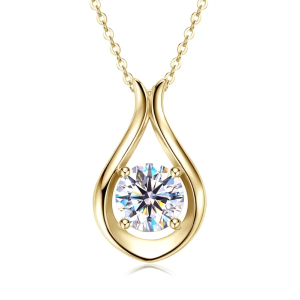 2 Carat Moissanite 925 Sterling Silver Pendant Necklace - Image 9