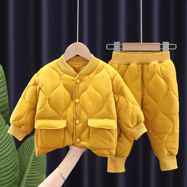 1 2 3 4 5 Years Winter Boys Clothing Sets Alphabet Fashion Warm Coat And Pants 2Pcs Boys Suits Birthday Gifts New Kids Clothes - Image 4