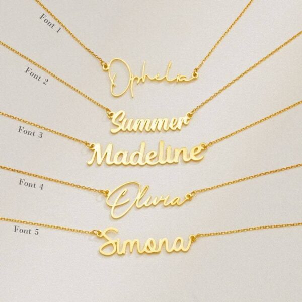 Personalized necklace 18K gold-plated personalized name necklace, birthday gift, Mother's Day gift - Image 2