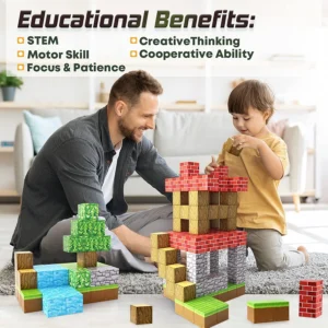 My World Magnetic Building Blocks Assembly Cube Building Magnetic Toys Mini Models Versatile Magnetic Blocks