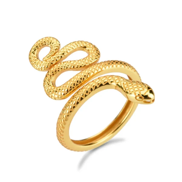925 Sterling Silver Snake Shape Ring - Image 4