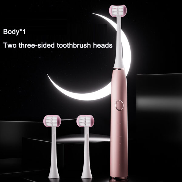 Adult electric toothbrush with three sides rechargeable sonic vibration waterproof electric toothbrush - Image 6