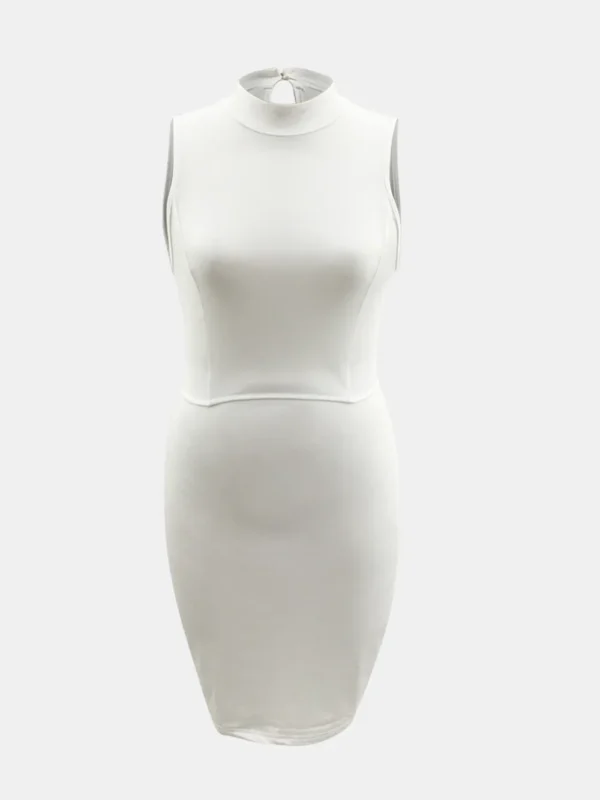 Cutout Mock Neck Sleeveless Dress - Image 9