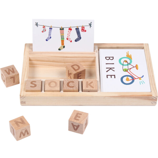 Children's wooden English word puzzle game early education enlightenment puzzle puzzle board letter building block puzzle toy - Image 5