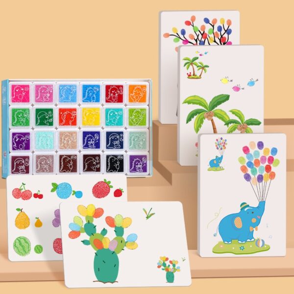 Children's Finger Drawing Paint Kindergarten Color Printing Mud Baby Graffiti Printing Pad Drawing Tool Palm Pointillism - Image 5