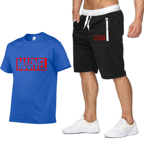 Summer Casual Cotton T Shirts+Shorts Men Sets Brand Clothing Two Pieces Tracksuit - Image 6