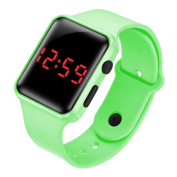 LED electronic watch/student fashion sports LED Apple square silicone electronic watch - Image 10
