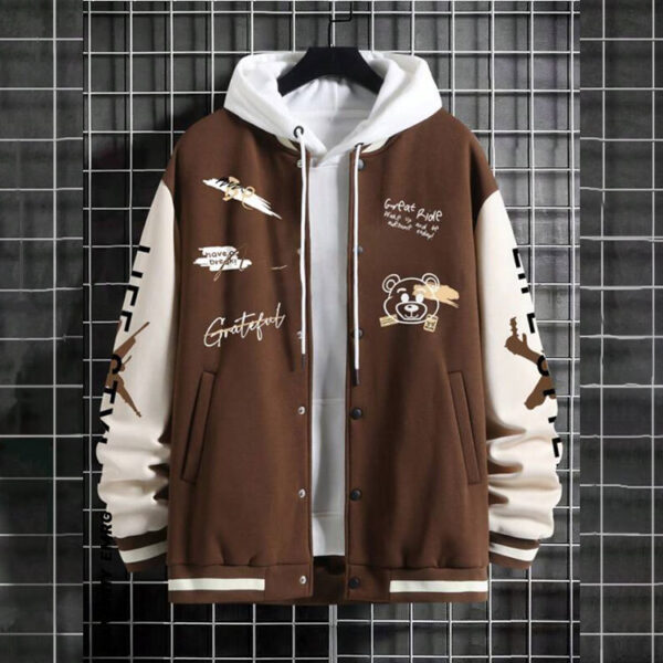 Men's baseball jacket, spring and autumn trendy brand American high street hooligan handsome youth men's loose casual jacket for men - Image 9