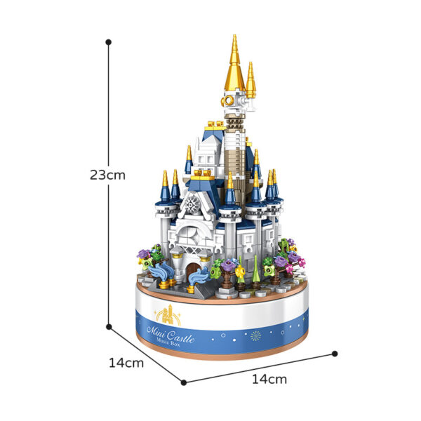 Carousel music box assembly music box ornaments building blocks children's boys and girls toys Christmas gifts - Image 6