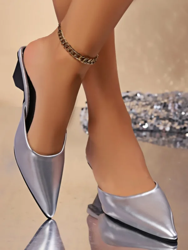 PU Leather Point Toe Sandals - Image 5