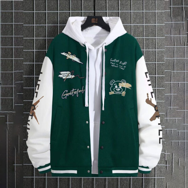 Men's baseball jacket, spring and autumn trendy brand American high street hooligan handsome youth men's loose casual jacket for men - Image 8