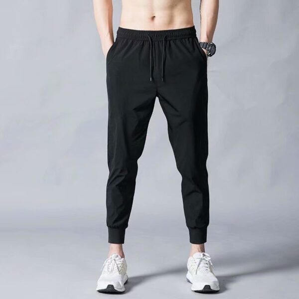 Thin ice silk pants for men, business men, casual pants, trendy straight leg loose sports pants - Image 6