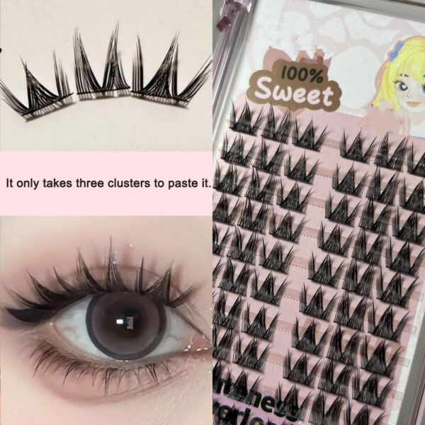 Sunflower Comics Pure Desire Eyelash Simulation Natural Thickening Large Segmented Trilogy False Eyelash Laziness - Image 10
