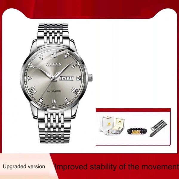Men's Watch Men's Mechanical Watch Fully Automatic Simple Wind Waterproof Night Light Watch - Image 12