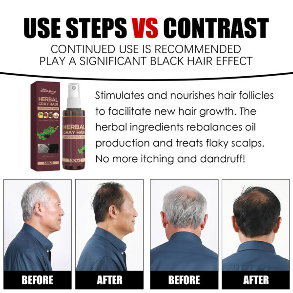Herbal Black Hair Liquid Polygonum Multiflorum Herb Essence Moisturizing Black Hair Conditioner - Image 5