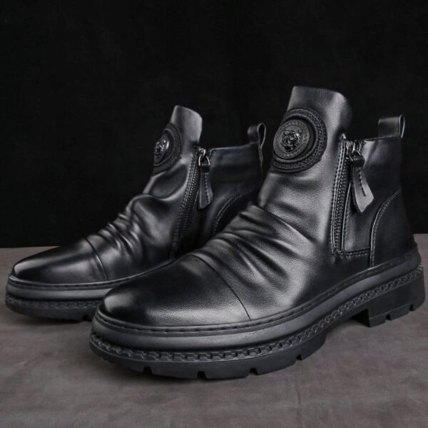Men's versatile zipper shoes Korean version Martin boots men's casual shoes - Image 4