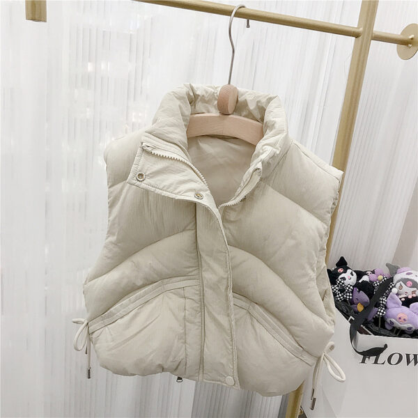 Children's standing collar cotton jacket vest winter loose vest for boys and girls camisole medium and small children's sweater - Image 7