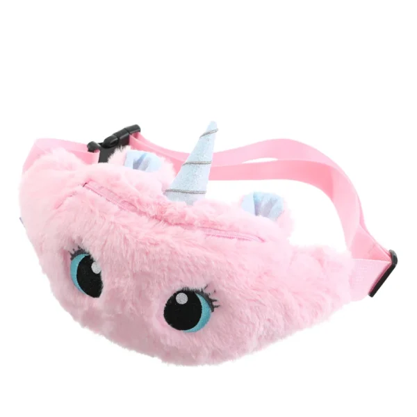 Cute Unicorn Children's Fanny Pack Girls Waist Bag Plush Toys Belt Gradient Color Chest Bag Cartoon Coin Purse Travel Chest Bag - Image 9