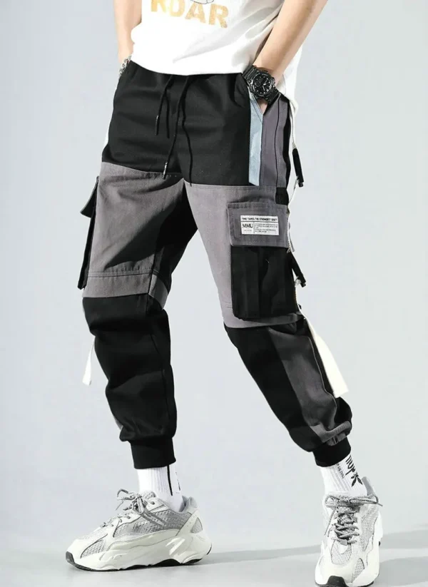 Streetwear Men's Multi Pockets Cargo Harem Pants Hip Hop Casual Male Track Pants Joggers Trousers Fashion Harajuku Men Pants - Image 2