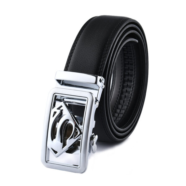 High end buckle men's leather automatic buckle leather sports belt pure leather waist belt for men - Image 9