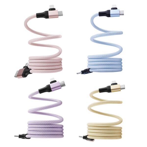 Magnetic data cable fast charging 60w dual input dual output multifunctional magnetic charging cable type-c - Image 5