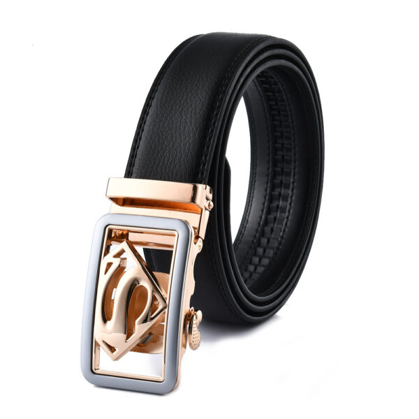 High end buckle men's leather automatic buckle leather sports belt pure leather waist belt for men - Image 6